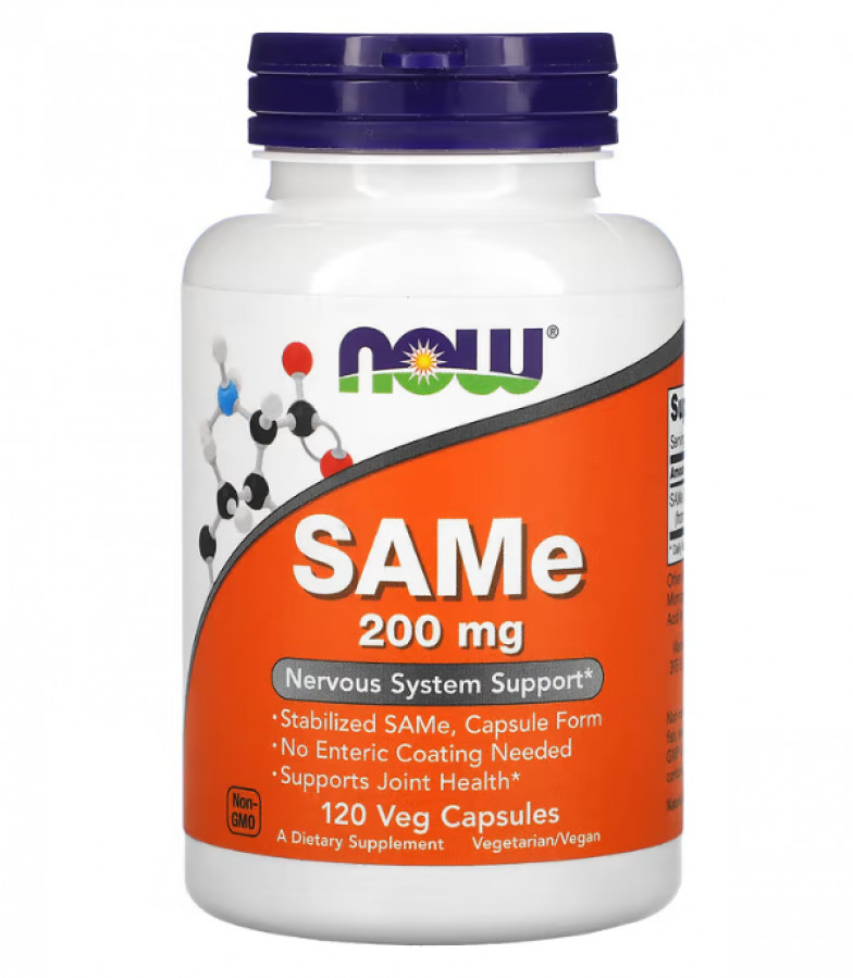 Аденозилметионин Now Foods (SAM-e SAMe S-Adenosyl-L-Methionine) 200 мг 120 капсул