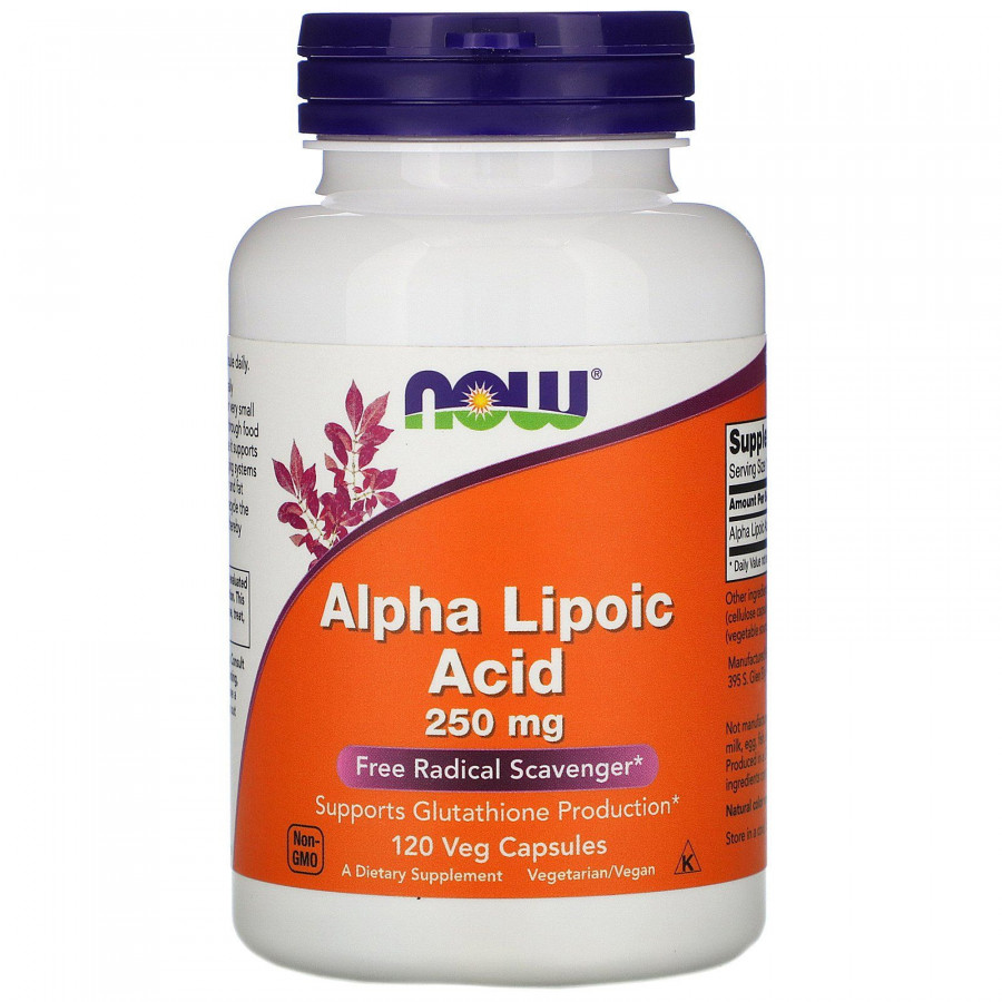Альфа-липоевая кислота Now Foods (Alpha Lipoic Acid) 250 мг 120 капсул