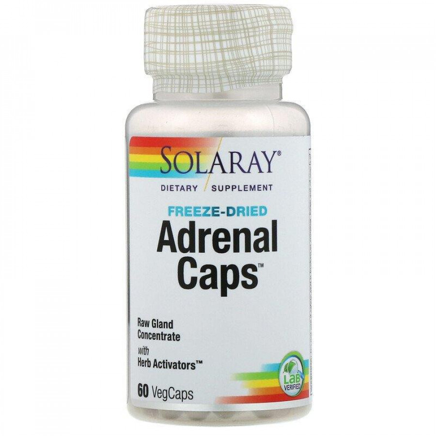 Поддержка надпочечников "Adrenal Caps" Solaray, 60 капсул