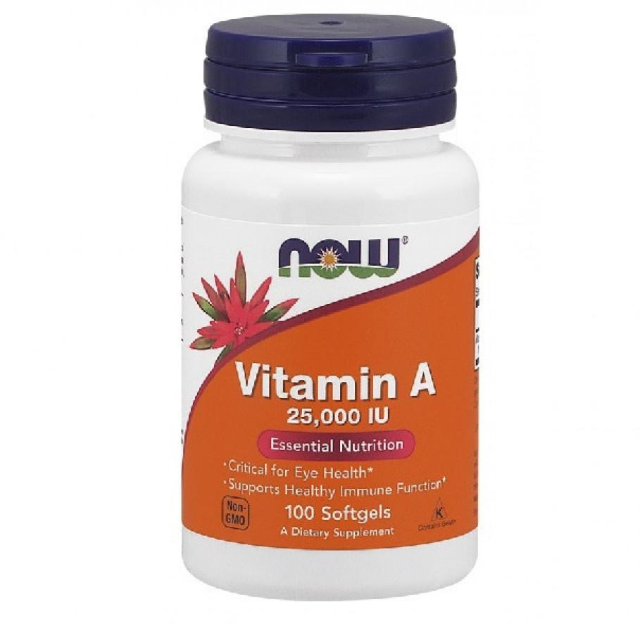Витамин A "Vitamin A " Now Foods, 25 000 МЕ, 100 капсул