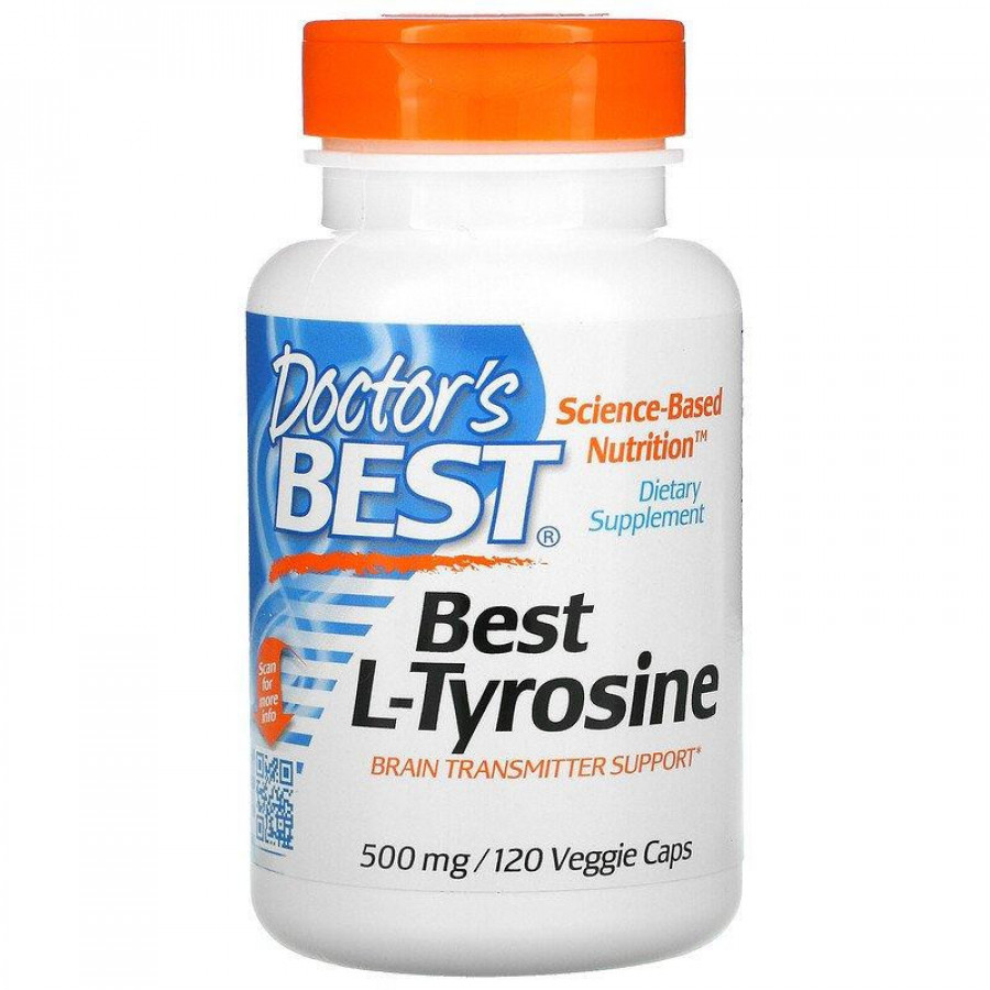Best L-тирозин "Best L-Tyrosine" 500 мг, Doctor's Best, 120 капсул