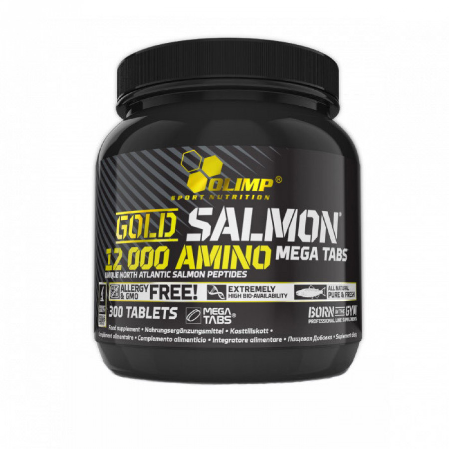 Комплекс аминокислот "Gold Salmon 12 000 Amino" OLIMP, 300 таблеток