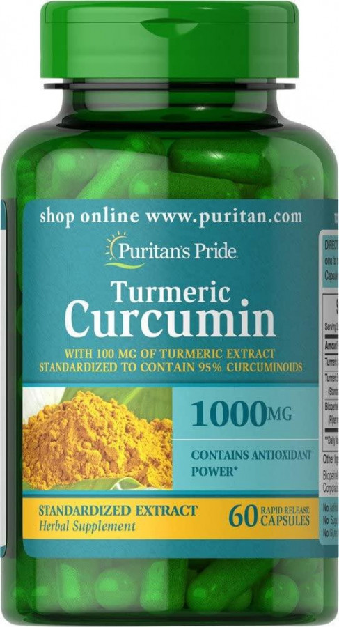Куркумин, 1000 мг, Puritan's Pride, 60 капсул
