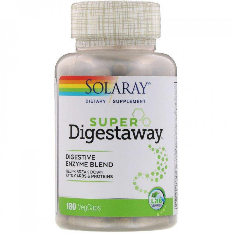 Ферменты для пищеварения "Super Digestaway" Solaray, 180 капсул