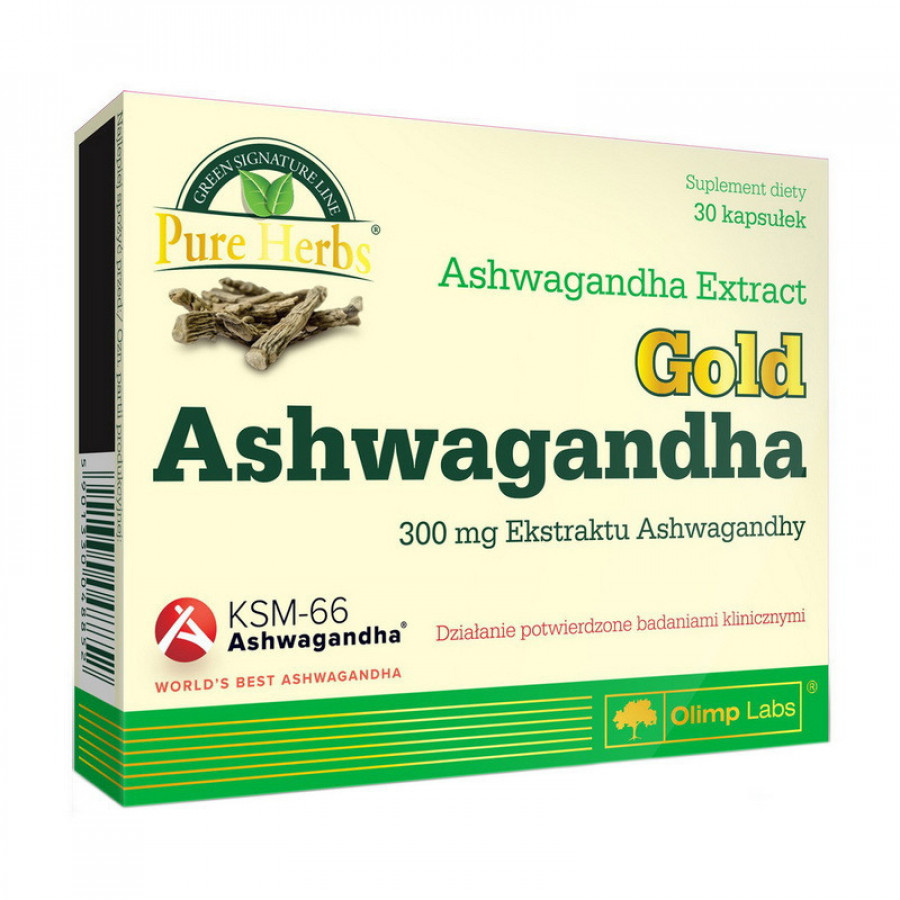Экстракт ашваганды "Gold Ashwagandgha" OLIMP, 300 мг, 30 капсул