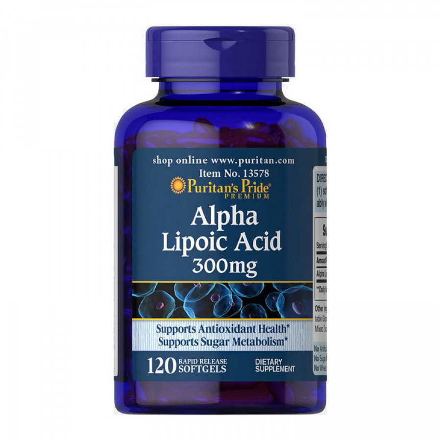 Альфа-липоевая кислота "Alpha Lipoic Acid" Puritan's Pride, 300 мг, 120 капсул