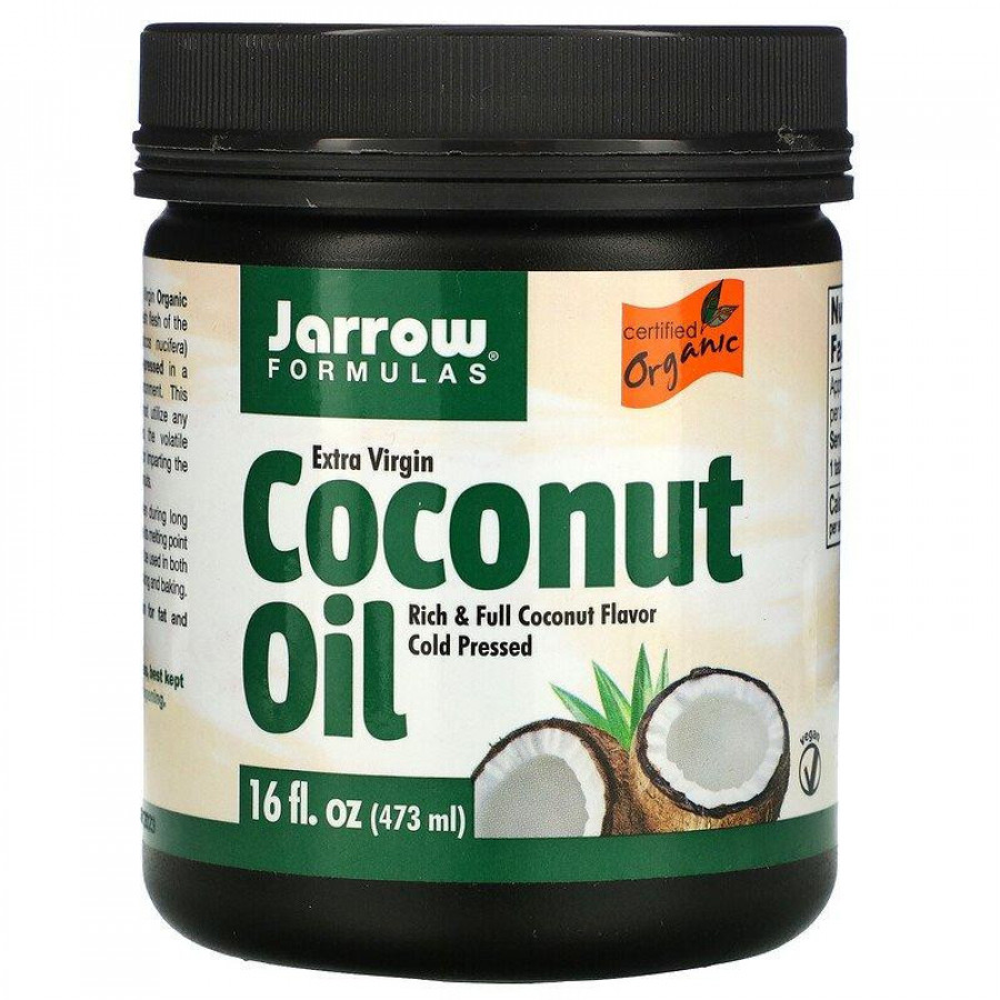 Кокосовое масло холодного отжима "Coconut Oil" Jarrow Formulas, 473 мл