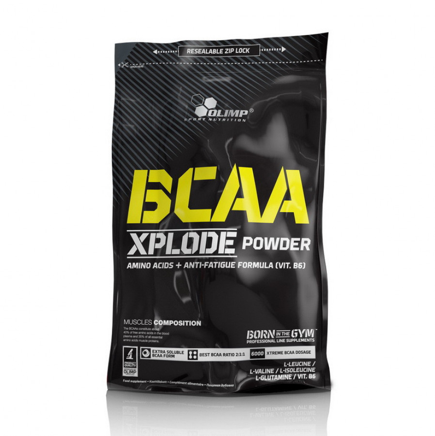 Аминокислоты ВСАА с глютамином и витамином В6 "BCAA Xplode" OLIMP, лимон, 1000 г