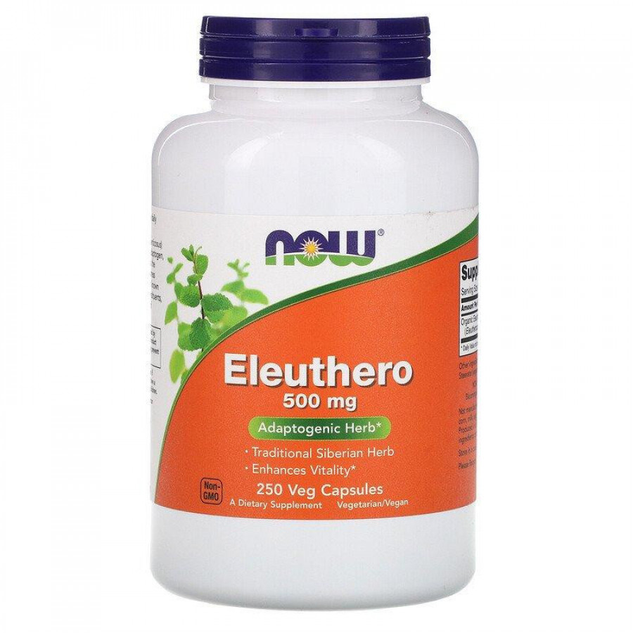 Женьшень "Eleuthero" Now Foods, 500 мг, 250 капсул
