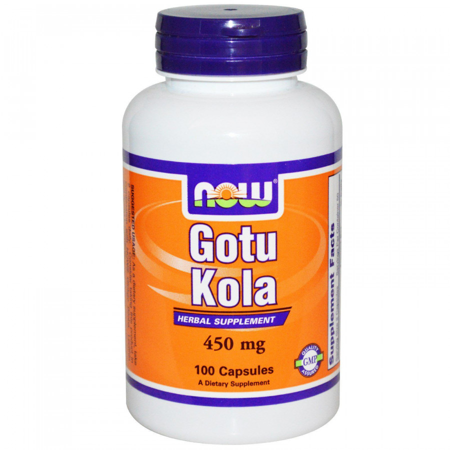 Готу Кола Now Foods (Gotu Kola) 450 мг 100 капсул