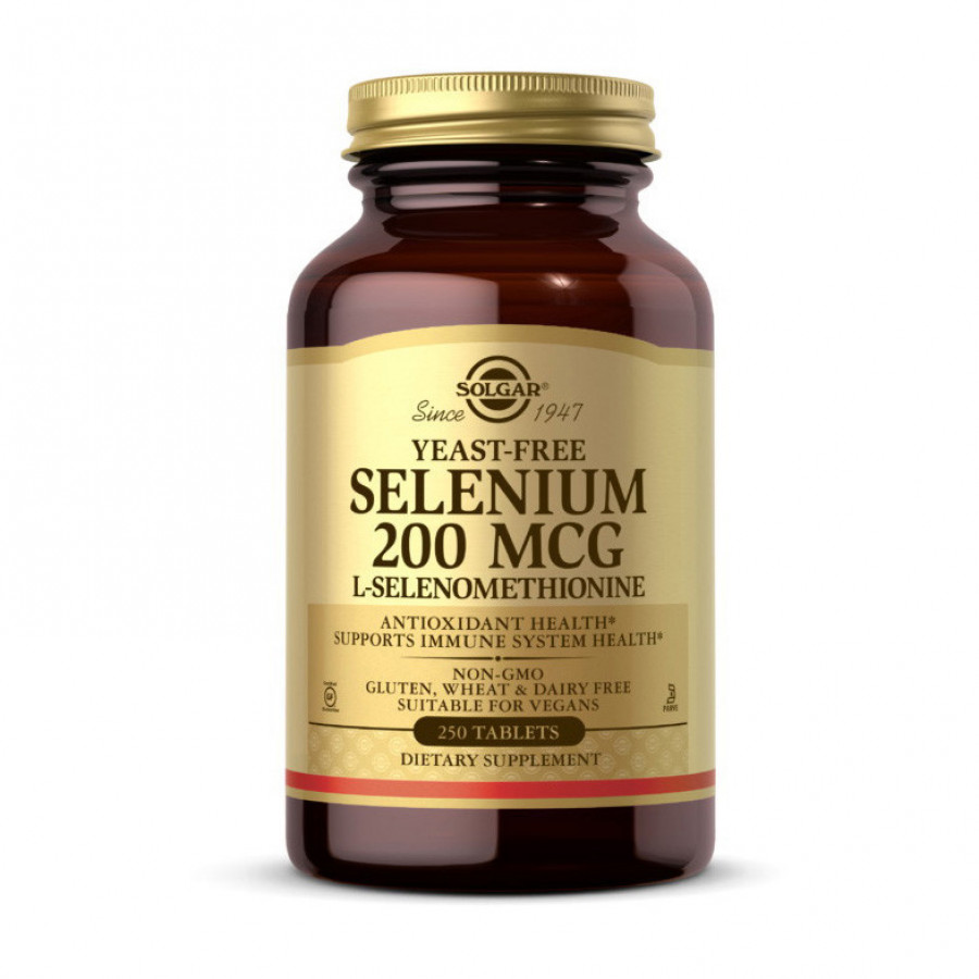 Селен "Selenium", Solgar, 200 мкг, 250 таблеток