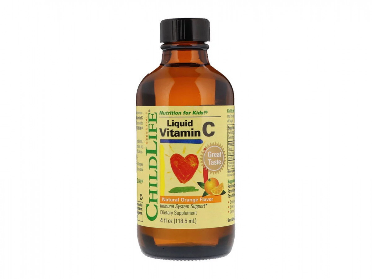 Витамин C, ChildLife, в жидкой форме с натуральным апельсиновым вкусом, 118,5 мл