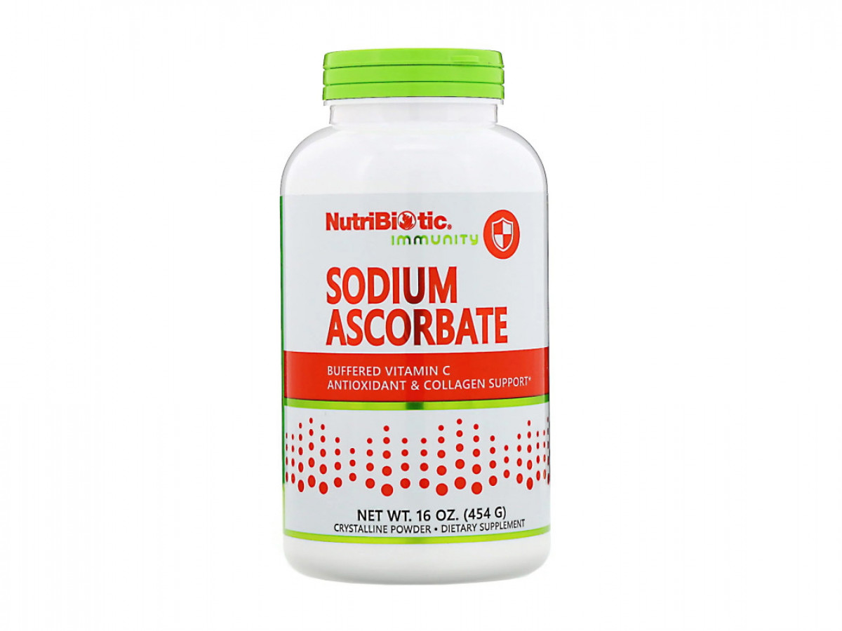 Sodium ascorbate, NutriBiotic Immunity, буферизованный витамин C, кристаллический порошок, 454 г