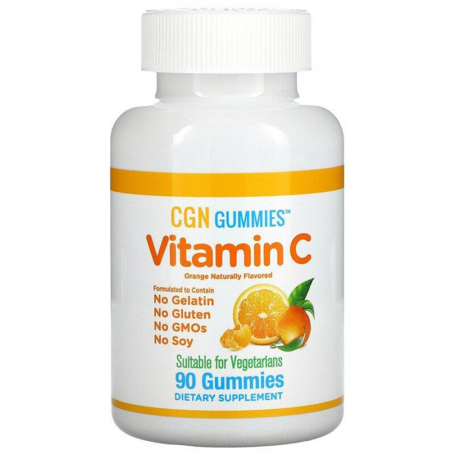 Витамин C "Vitamin C" California Gold Nutrition, 250 мг, апельсин, 90 жевательных таблеток