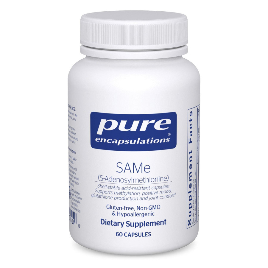 Аденозилметионин Pure Encapsulations (SAMe SAM-e Adenosylmethionine) 60 капсул