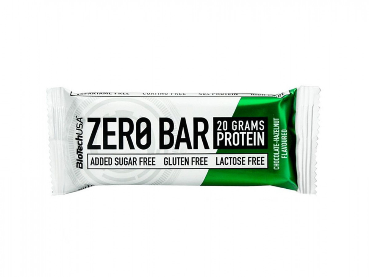 Протеиновый батончик Zero bar, Biotech, шоколад-лесные орехи, 50 г