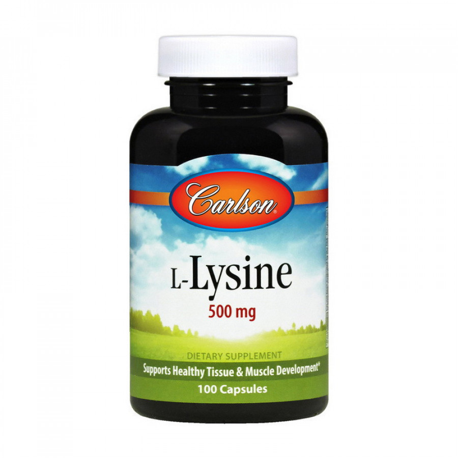 L-лизин "L-Lysine" 500 мг, Carlson Labs, 100 капсул