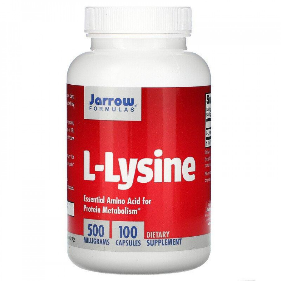 L-лизин "L-Lysine" Jarrow Formulas, 500 мг, 100 капсул