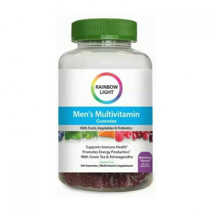 Комплекс витаминов для мужчин "Men's Multivitamin Gummies" Rainbow light, 100 жевательных конфет