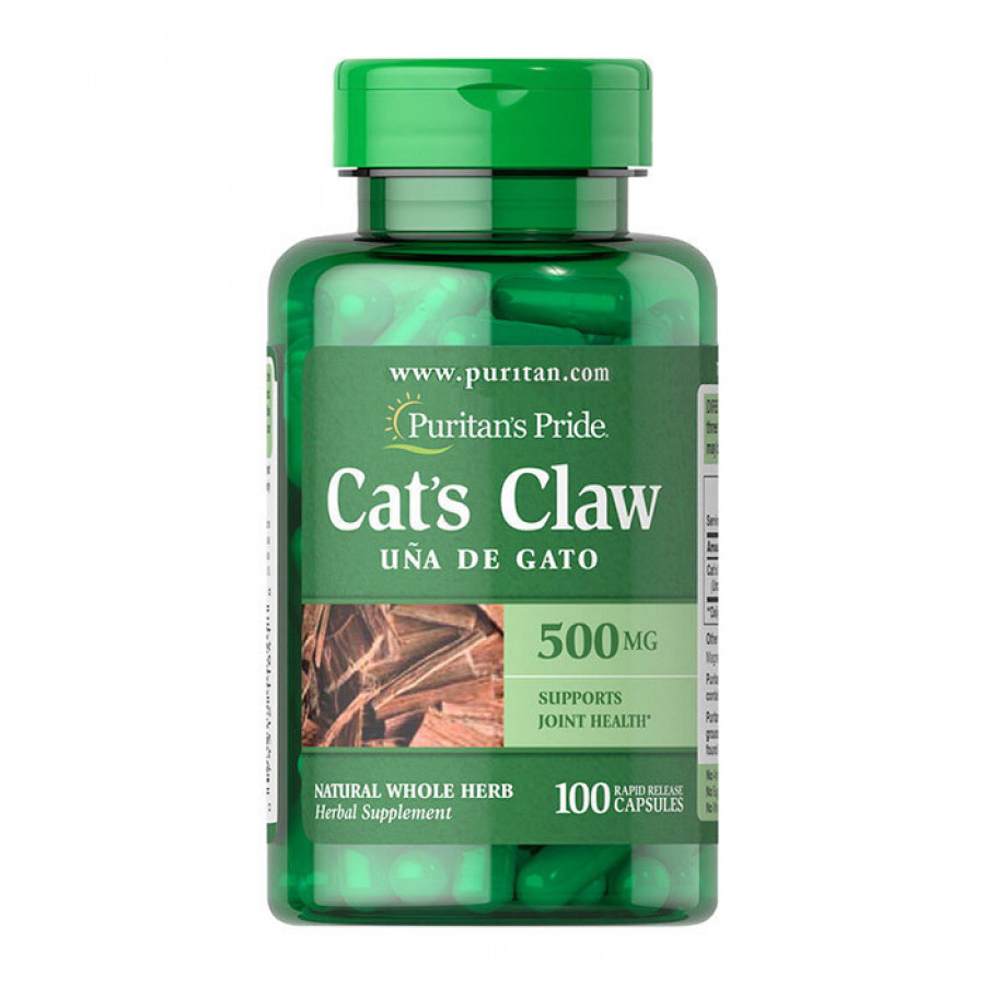 Кошачий коготь "Cat`s Claw" Puritan's Pride, 500 мг, 100 капсул