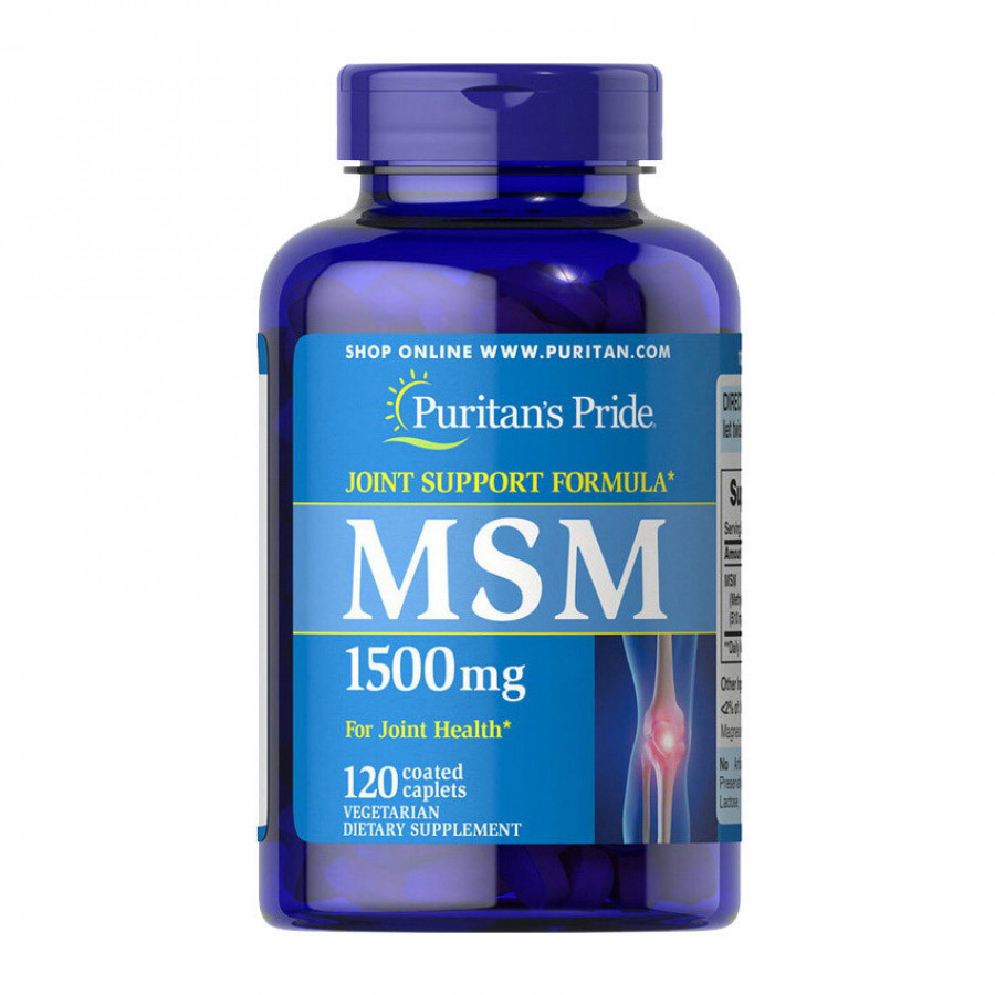 МСМ "MSM" Puritan's Pride, 1500 мг, 120 каплетов