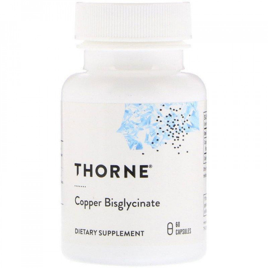 Бисглицинат меди "Copper Bisglycinate" Thorne Research, 2 мг, 60 капсул