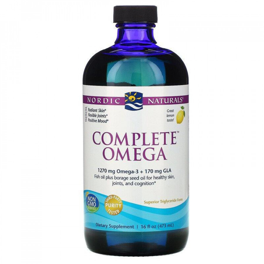 Комплекс Омега-3 и GLA "Complete Omega" Nordic Naturals, 1270 мг, 473 мл