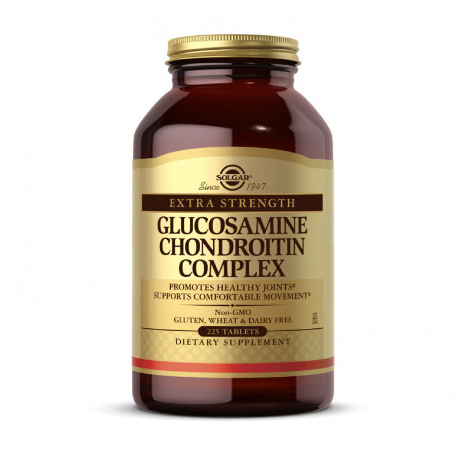 Комплекс глюкозамина и хондроитина "Extra Strength Glucosamine Chondroitin Complex" Solgar, 225 таблеток