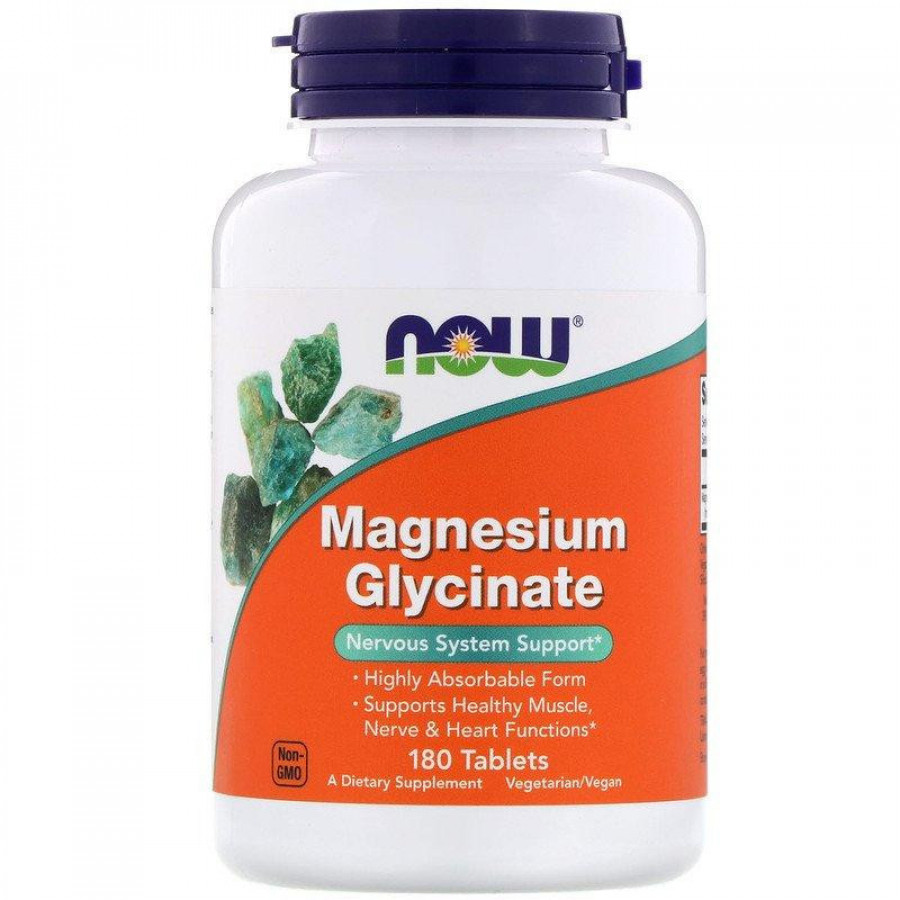 Магний глицинат "Magnesium Glycinate", Now Foods, 200 мг, 180 таблеток