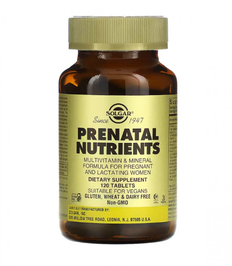 Витамины для беременных, Prenatal Nutrients, Solgar, 240 таблеток