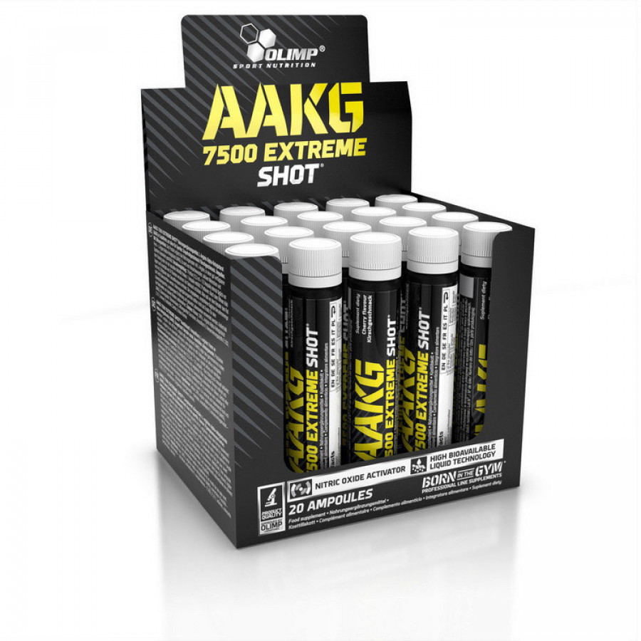 AAKG 7500 Extreme Shot, OLIMP,  20 шотов, ассортимент вкусов
