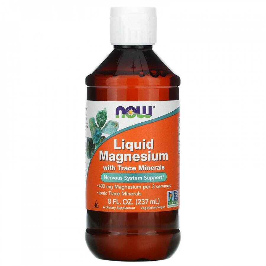 Жидкий магний с микроэлементами "Liquid Magnesium", Now Foods, 237 мл