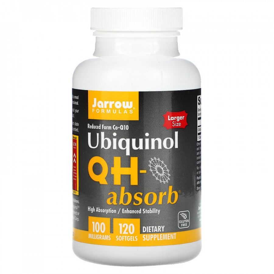 Убихинол QH-Absorb, 100 мг, Jarrow Formulas, 120 капсул