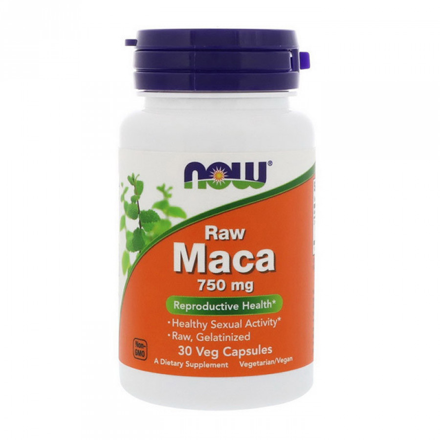 МАКА (Maca), 750 мг, Now Foods, 30 капсул