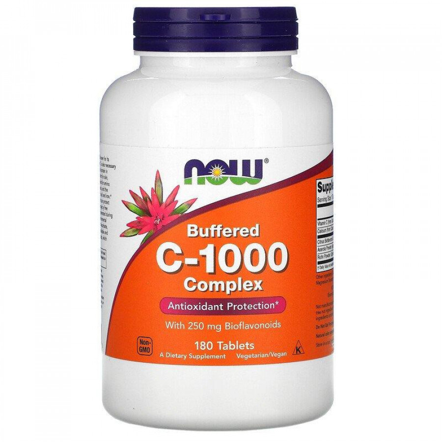 Комплекс буферизованного витамина С "C-1000 Complex" Now Foods, 1000 мг, 180 таблеток
