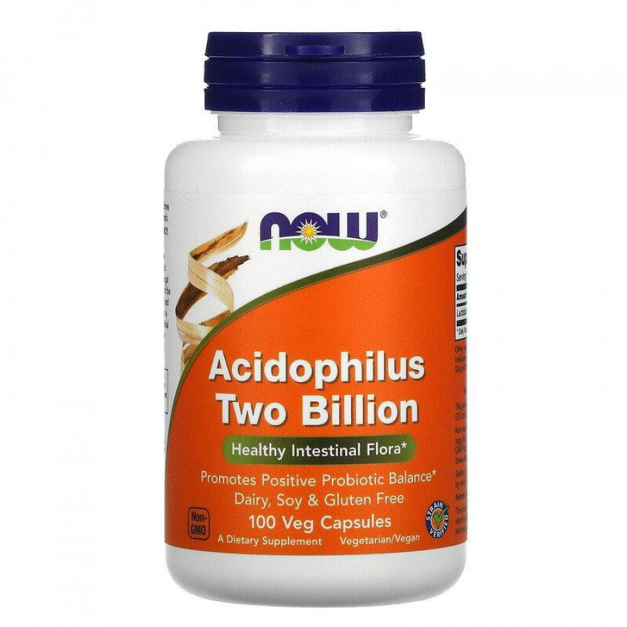 Пробиотики Ацидофилин "Acidophilus Two Billion" Now Foods, 100 капсул