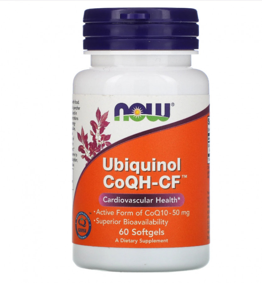Убихинол CoQH-CF, 50 мг, Now Foods, 60 капсул