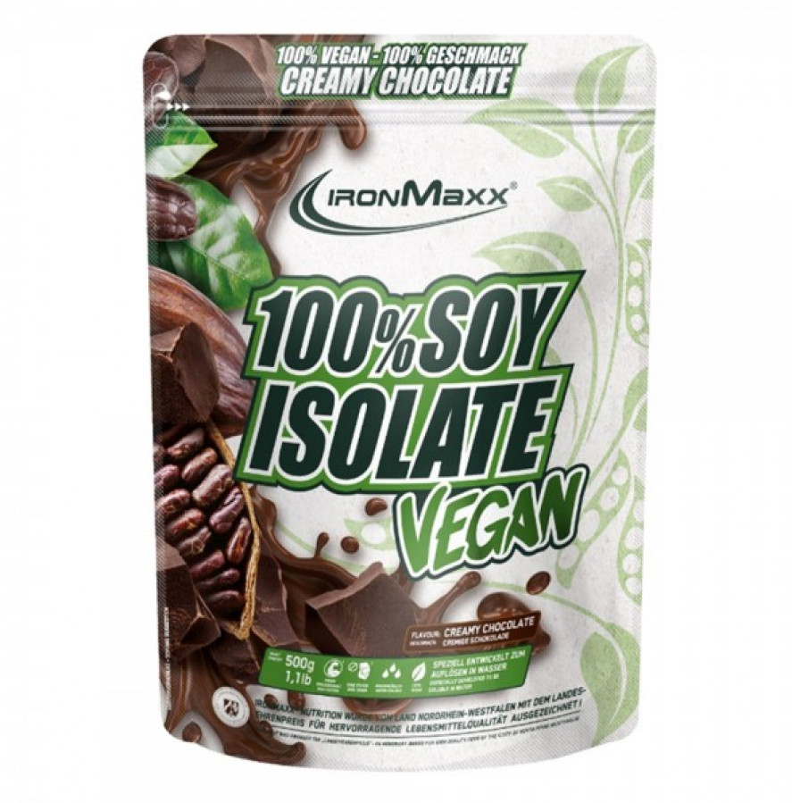 100% Vegan Soy Protein Isolate - 500 г (пакет) - Шоколад