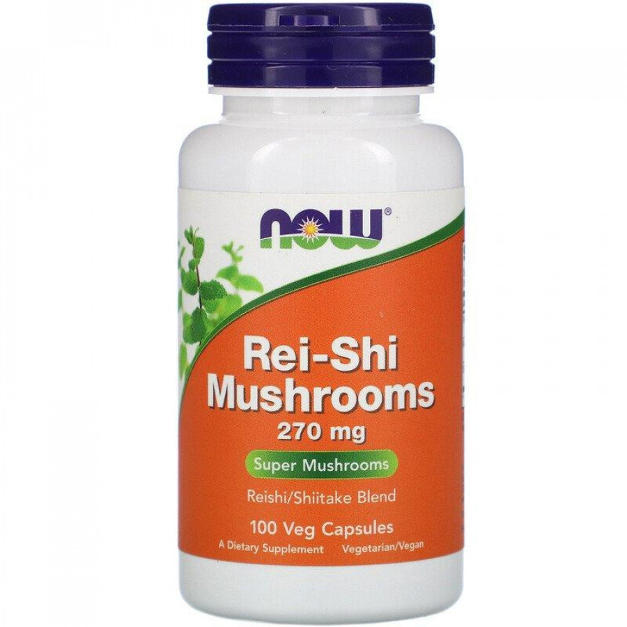 Грибы рейши "Rei-Shi Mushroom" Now Foods, 270 мг, 100 капсул
