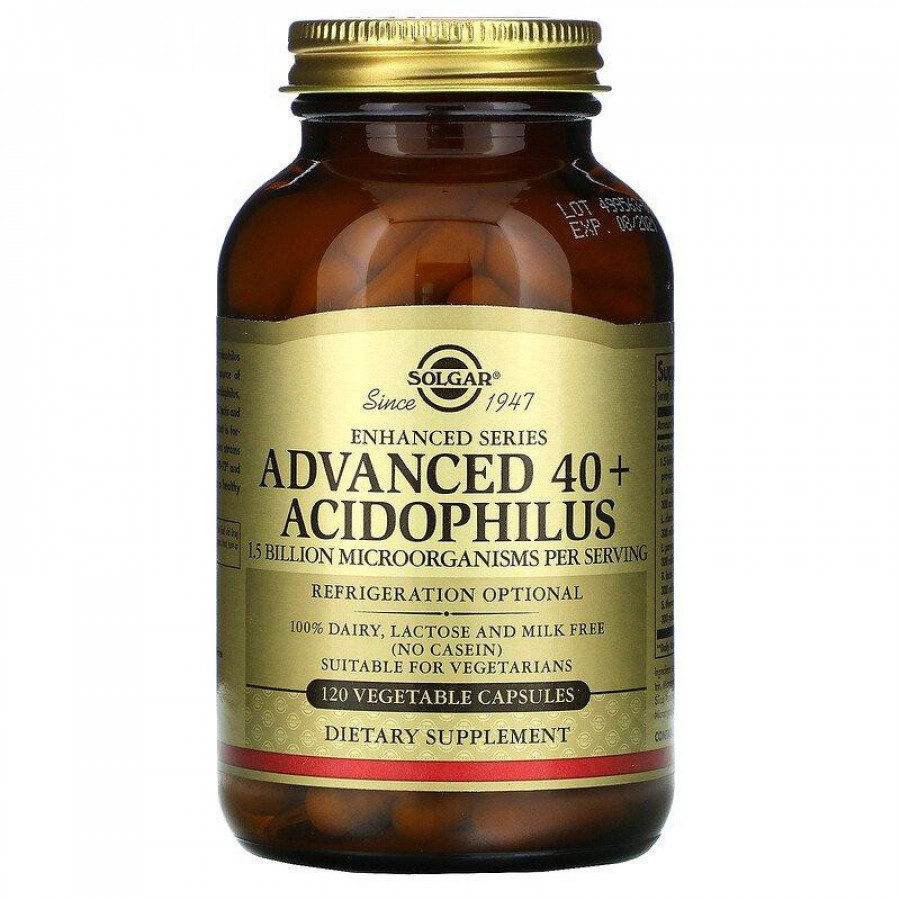 Пробиотики Ацидофилус 40+ "Advanced 40+ Acidophilus" Solgar, 120 капсул