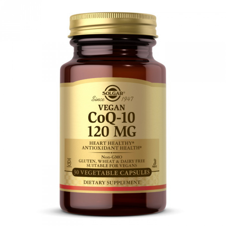 Веганский CoQ-10 "Vegan CoQ-10" 120 мг, Solgar, 30 капсул