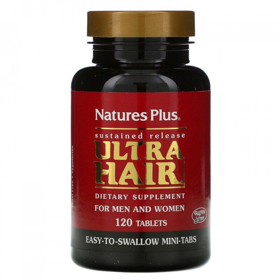 Комплекс для волос мужчин и женщин "Ultra Hair" Nature's Plus, 120 таблеток
