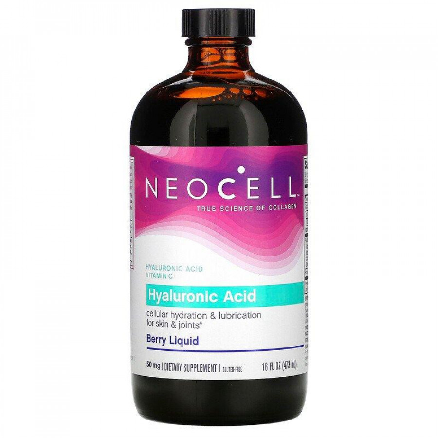 Гиалуроновая кислота "Hyaluronic Acid" с ягодным вкусом, 50 мг, Neocell, 473 мл