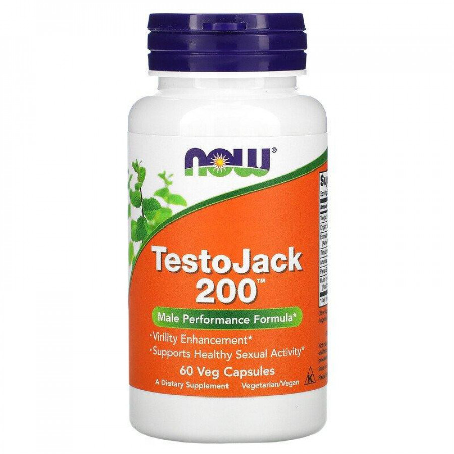 Добавка для мужчин "Testo Jack 200" Now Foods, 60 капсул