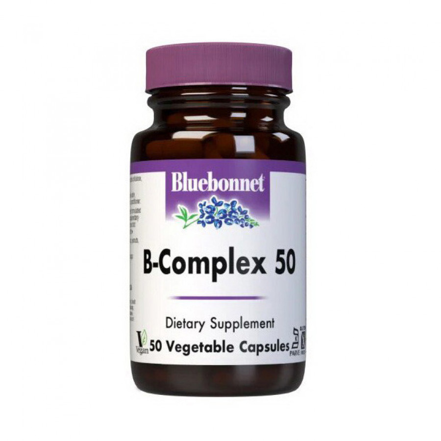 Комплекс витаминов группы B "B-Complex 50" Bluebonnet Nutrition, 50 капсул