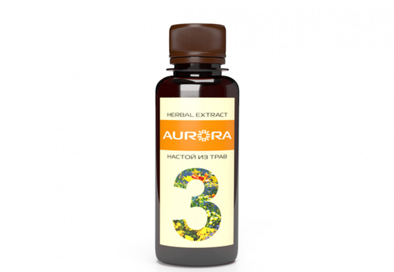 Настой Трав №3 , Aur-ora, напиток для профилактики заболеваний органов дыхания, 100 мл