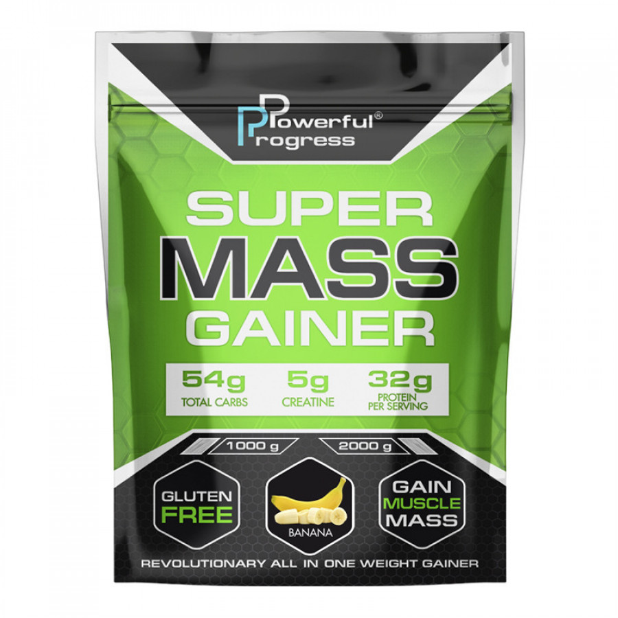 Гейнер Super Mass Geiner, Powerful Progress, ассортимент вкусов, 1000 г