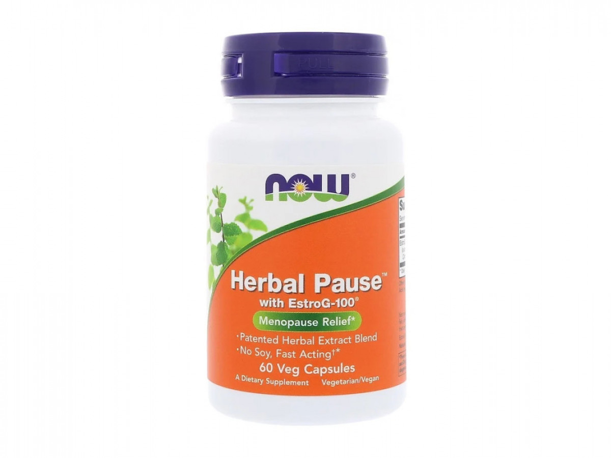 Помощь при менопаузе Herbal Pause с EstroG-100, Now Foods, 60 капсул
