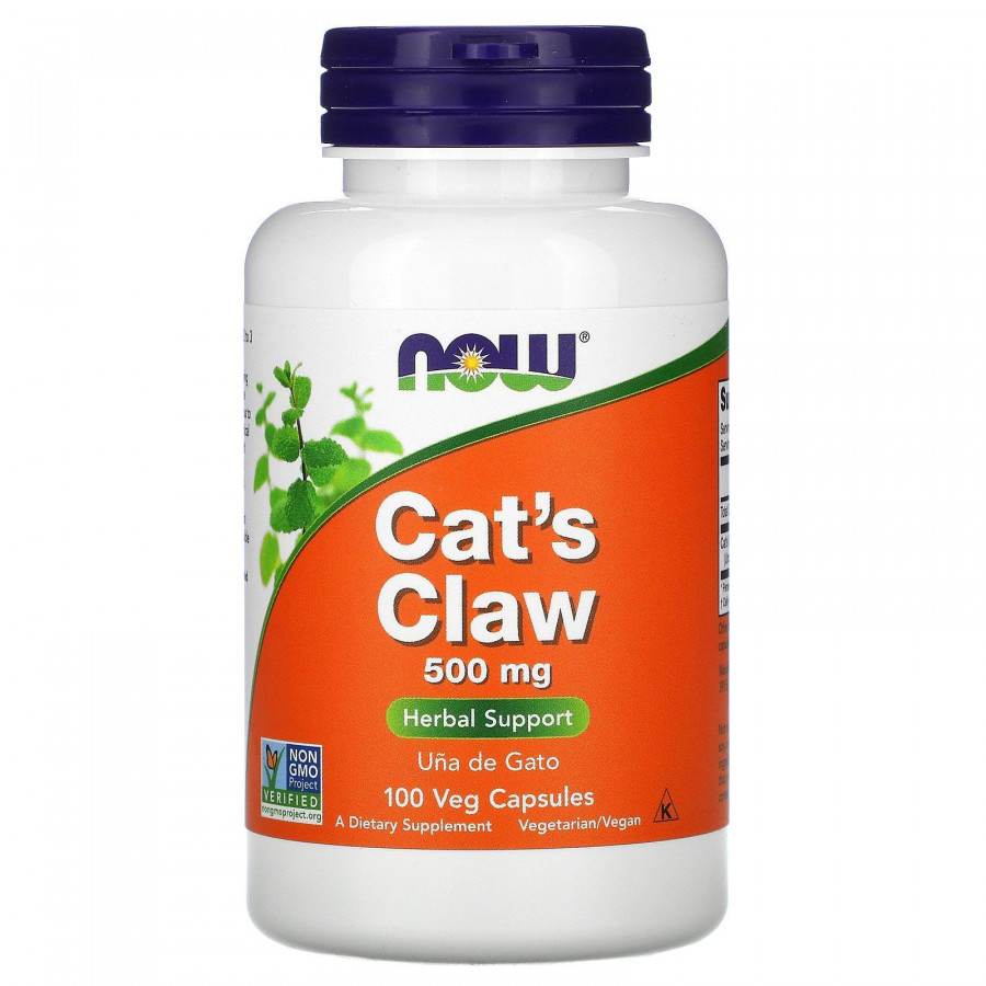 Кошачий коготь Now Foods (Cat`s Claw) 500 мг 100 растительных капсул