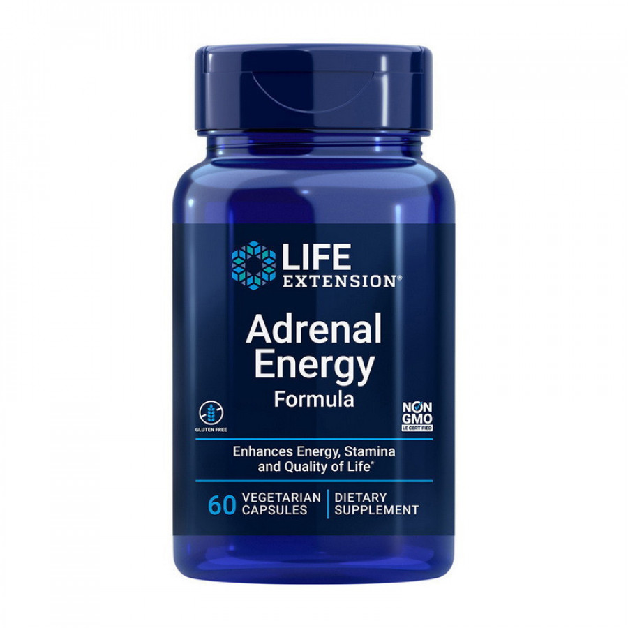 Адреналиновая энергетическая формула Adrenal Energy Formula Life Extension 60 капсул